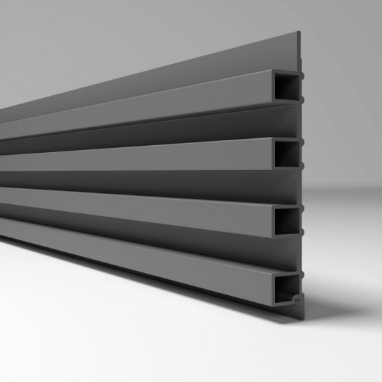 Реечная панель из ПВХ Comfort 3D-Prof L 428 Антрацит - 2,95м